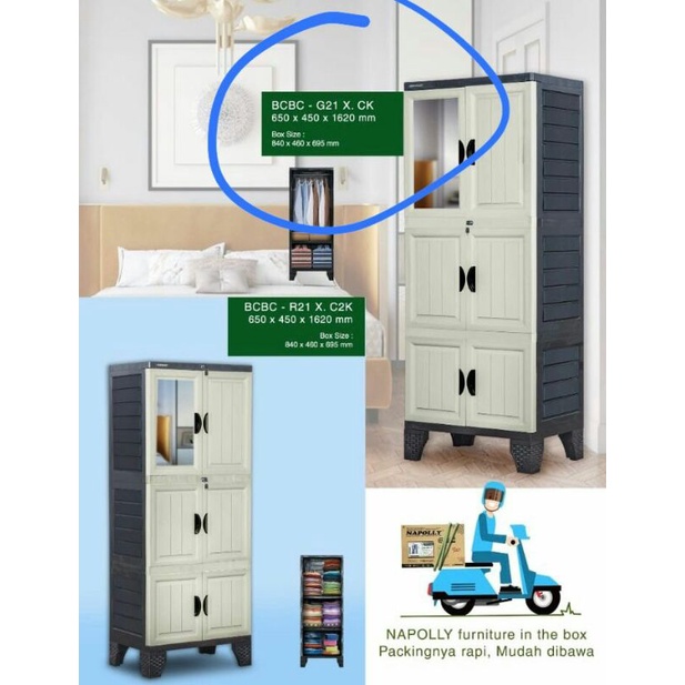 lemari plastik napolly Bcbc - G21 X.CK