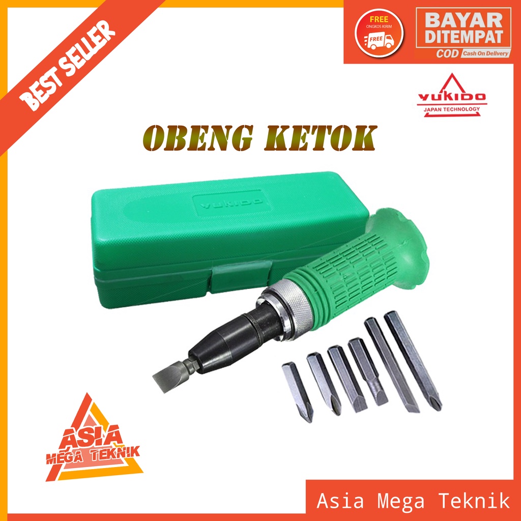 OBENG KETOK GEMUK SET 6 PCS Yukido - IMPACT SCREWDRIVER YUKIDO JAPAN