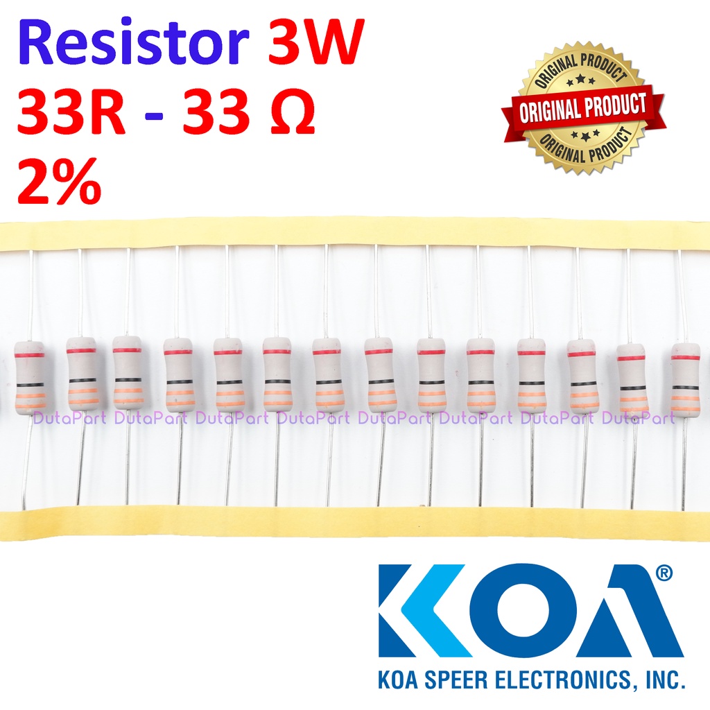 Resistor 33 Ohm 3 Watt 2% ORIGINAL KOA 3W 33R HIGH QUALITY