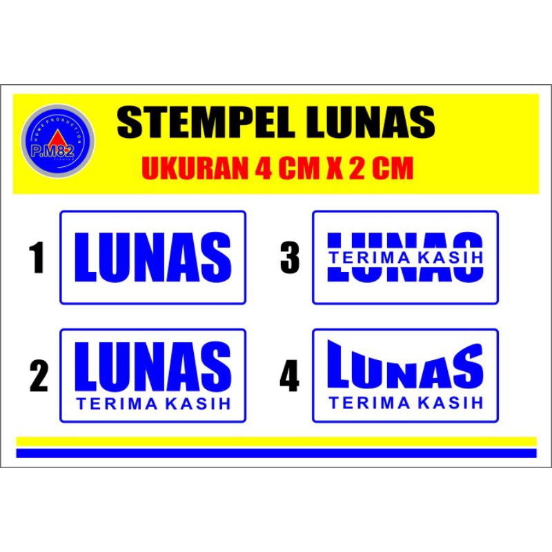 

Stempel.Lunas Stempel Flash ukuran 4 cm x 2 cm