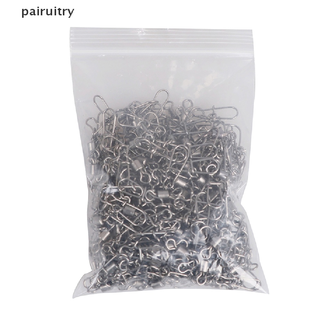 Prt 200Pcs Kilikili Pancing rolling swivel Bahan stainless Steel PRT