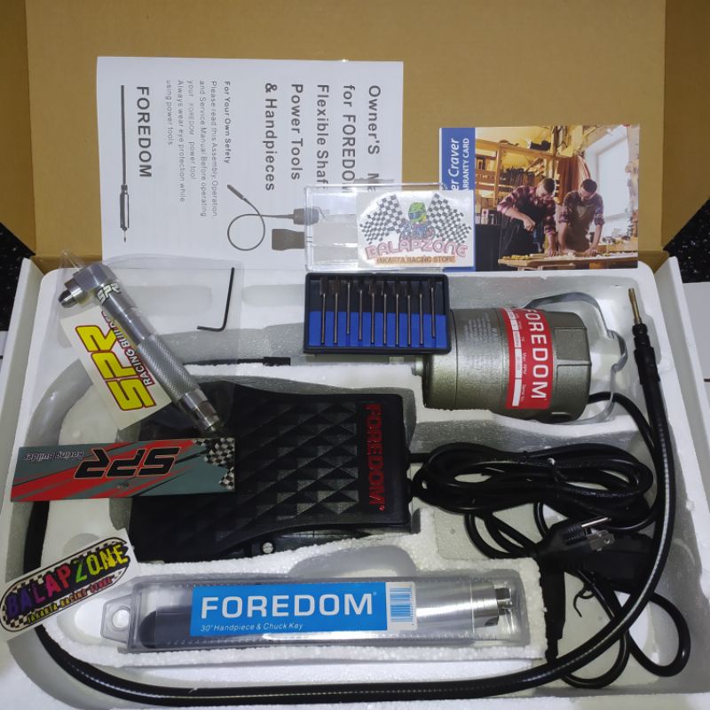 paket Bor tuner bengkok 90  ( tuner Black / silver SPR)  + Bor gantung foredom + mata tuner 3mm isi 