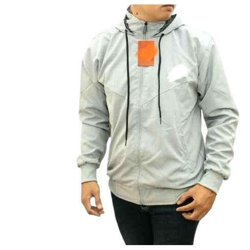 [Promo Sale] COD/Jaket Parasut Olahraga Sporty Jogging Lari Polos Hitam M-XXL-7