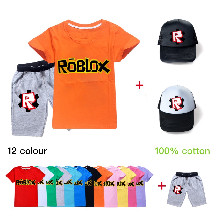 Ids For Shirts Roblox Boys Roblox Sunhat Kids Short T Shirts Pants For Boys And Girls Three