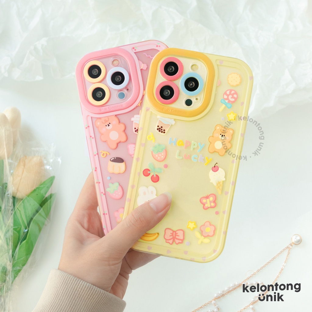 For iPhone - Cute Bear Bunny Shockproof Case