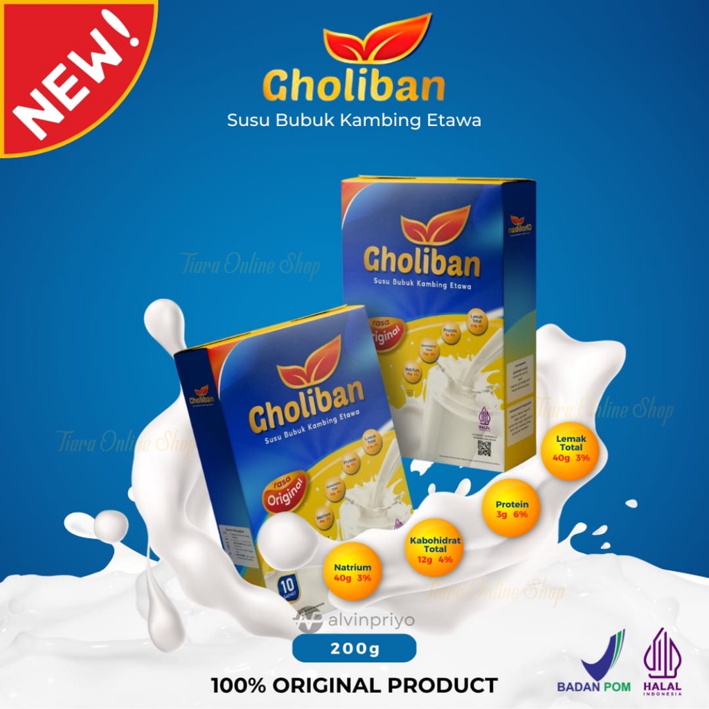 Susu Kambing Gholiban Rasa Original 4 Box Murah 100 rb | Susu Kambing Bubuk