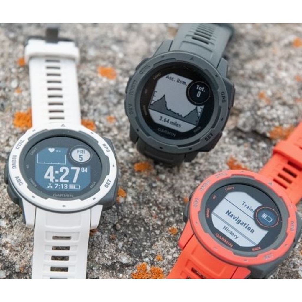 Garmin Instinct Smartwatch Outdoor GPS Watch Mil Spec Rugged Hiking Gunung Trail Trekking