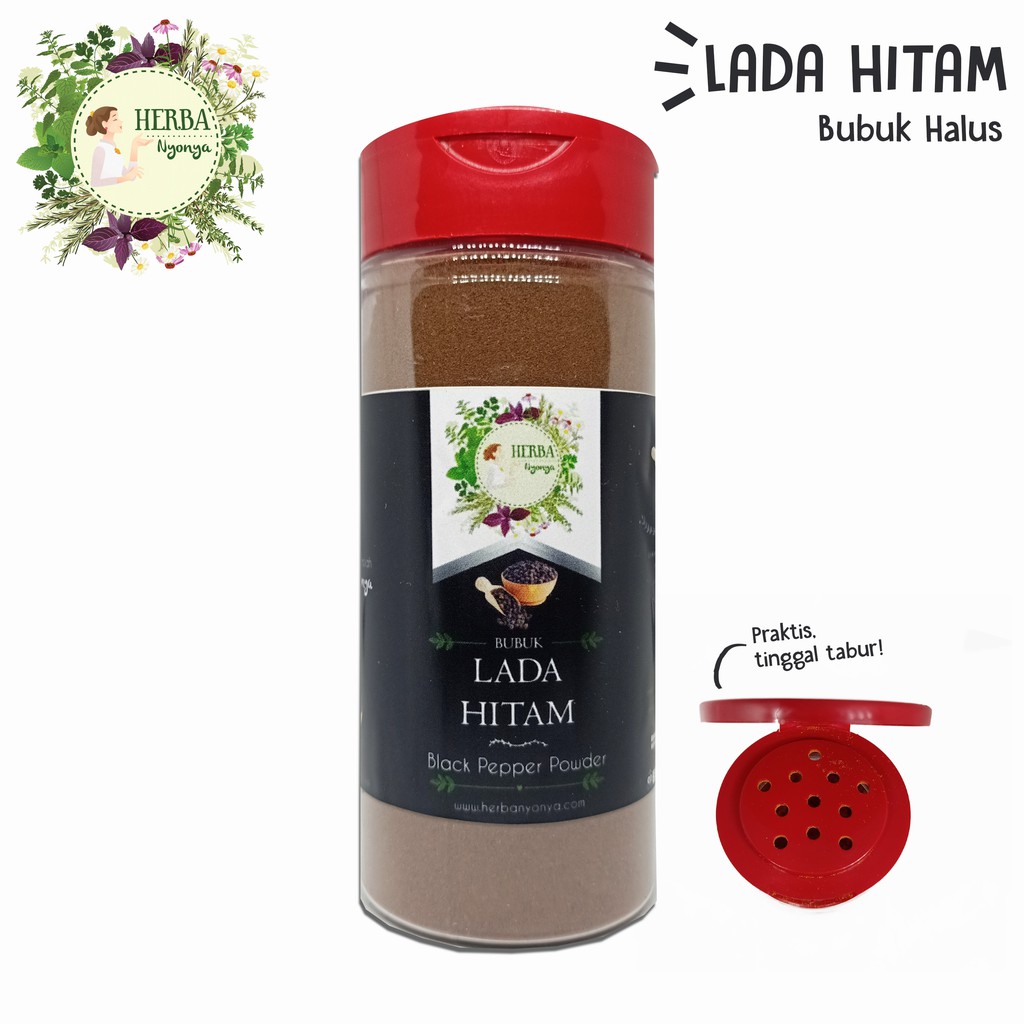 

LADA HITAM HALUS BUBUK TABUR BLACK PEPPER GROUNDS REMPAH - HERBA NYONYA 50 gr
