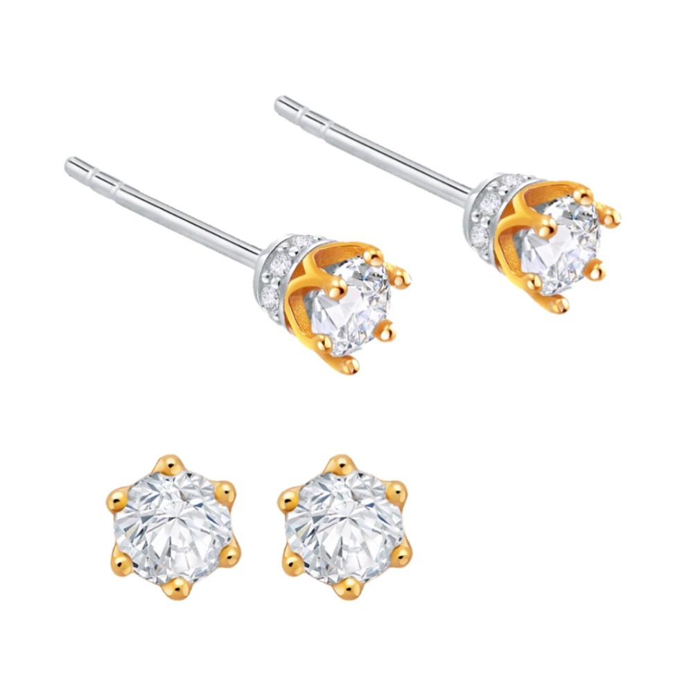 

Dominique Jewellery-Giwang Princess Style Crown Sandra Dewi Gold 75,5% SNI