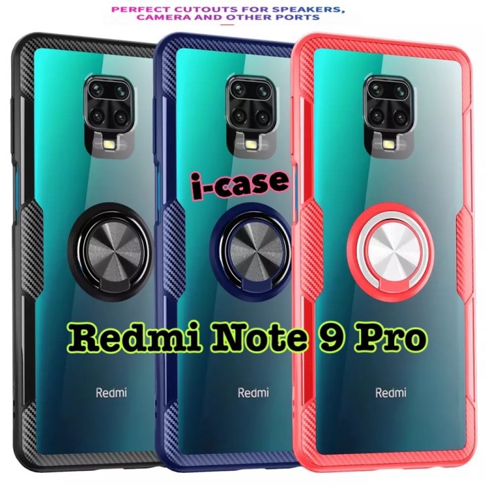 Case Xiaomi Redmi Note 9 / RedmiNote 9 Pro Hybrid Ring Stand Clear