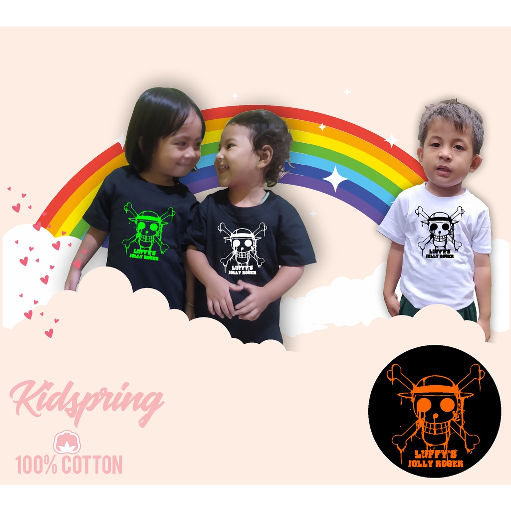 Kaos Anak Band Classic Rock Terpopuler One Piece Monkey D Luffy Chopper KS09A3 Murah Catton 24s F1