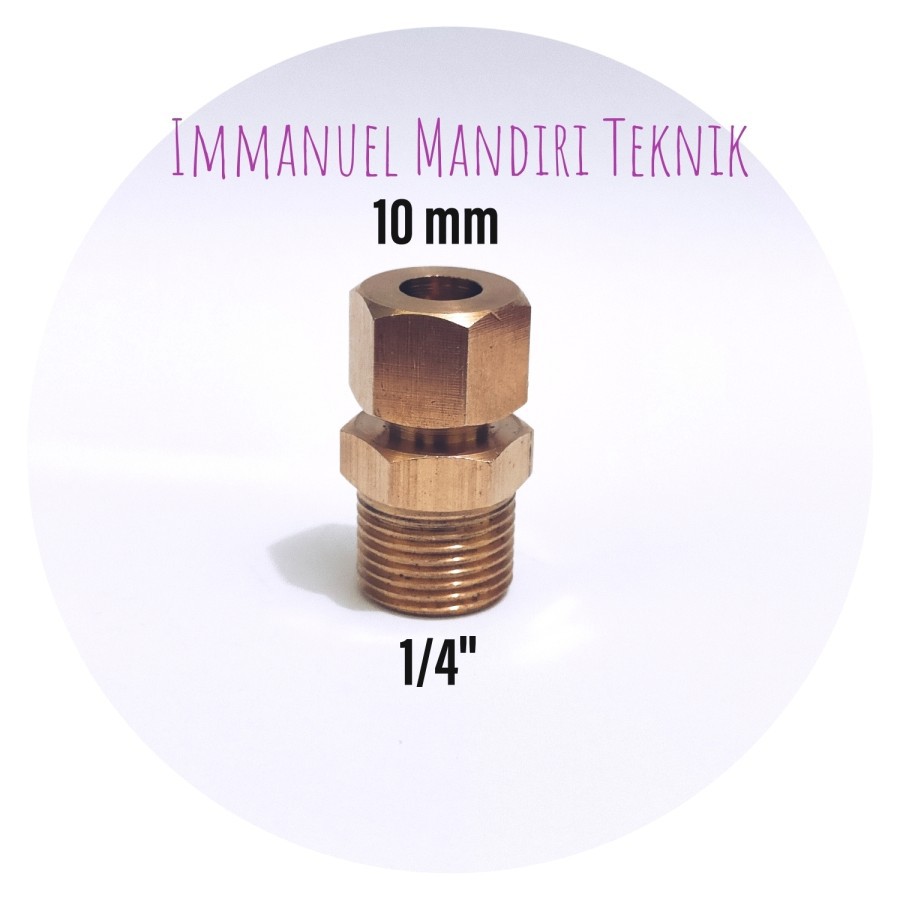 Nepel Pipa Tembaga 1/4 x 10 mm / Konektor Pipa Tembaga - Cincin