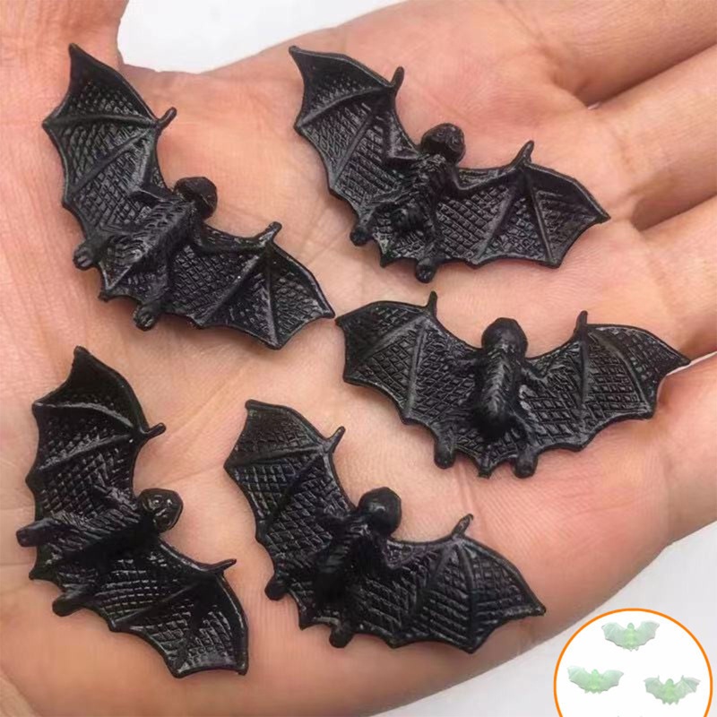 20pcs Stiker Dinding Decal Desain Kelelawar 3D Untuk Dekorasi Halloween