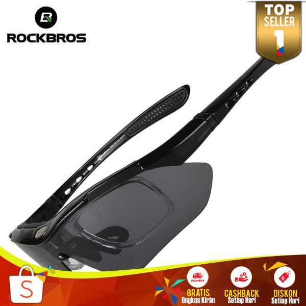 Kacamata Sepeda Polarized 5 Lensa Myopia KS 03 Kacamata Rockbros Unik Kaca Mata Perlengkapan Outdoor