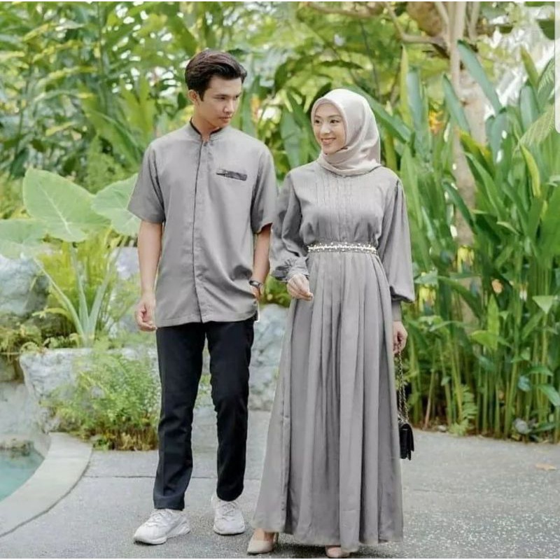 CP RELINE SHAKILA MUTIARA, COUPLE PASANGAN, SHAKILA PREMIUM, GAMIS HIJAB MUSLIM, MAXY DRESS