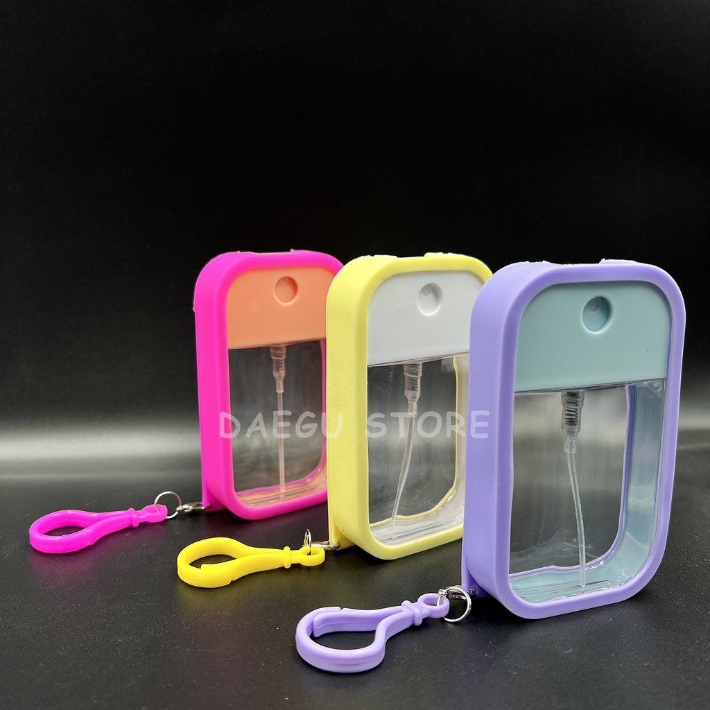 Silicone Case Botol Pocket Card Hand Sanitizer Spray + Gantungan