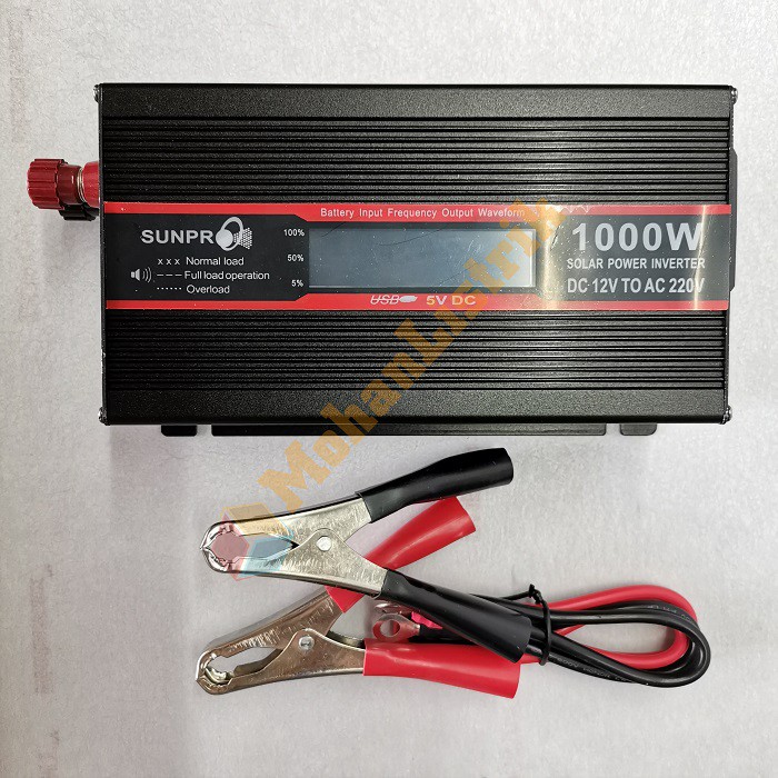 Inverter 12V DC Ke 220V PLN 1000Watt High Sine Wave Sunpro