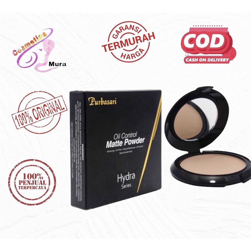 lengkap variant [ purbasari ] oil control matte powder hydra series purbasari