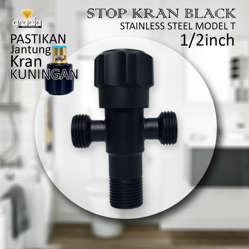 Stop kran cabang black stainless stop kran single stainless black stop kran shower cabang stop kran toilet multifunction wall mounted faucet