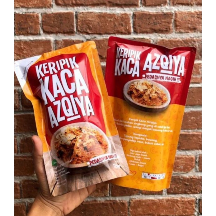 

Keripik kaca azqiya pedas mantap ekstra daun jeruk isi 125gram/cemilan kekinian/makanan ringan terlaris