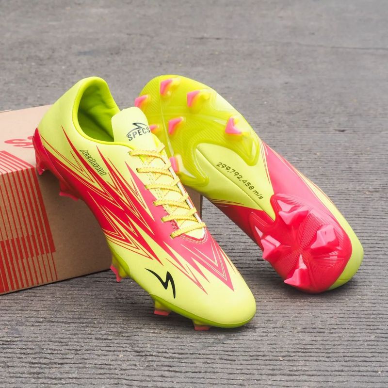 Sepatu Bola Specs Lightspeed 3 FG Meta Crush Pack - Zeist Green/Diva Pink