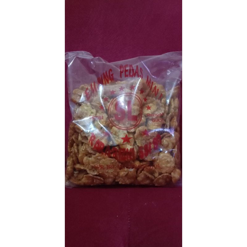 

emping mini pedas manis (kaceprek)/500 gram