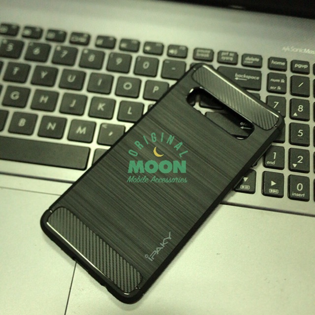 Case ipaky samsung S10 carbon casing silikon softcase softshell premium karbon