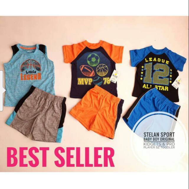Setelan Anak Cowok Laki Laki Pro Player Murah Usia 1 3 Tahun Tanpa Lengan Baju Olahraga Sehari Hari Shopee Indonesia