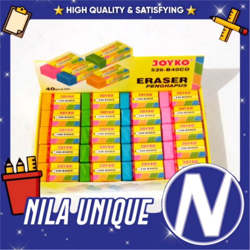 

PENGHAPUS JOYKO B40CO WARNA WARNI / PENGHAPUS FANCY JOYKO (HARGA SATUAN / WARNA RANDOM)