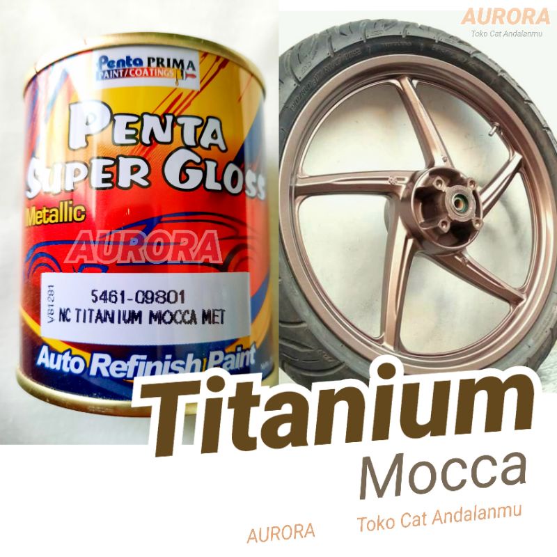 Cat Titanium Mocca Penta Super Gloss Lemah Teles Coklat Tua Metalik Metallic Cet Metalic