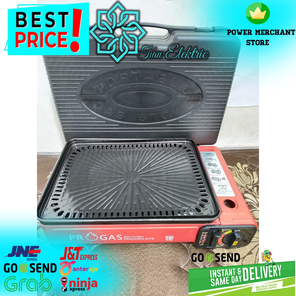 PROGAS BDZ-290A Kompor Gas Pemanggang/Kompor Barbeque 2in1 + (1 Gas Buttane)