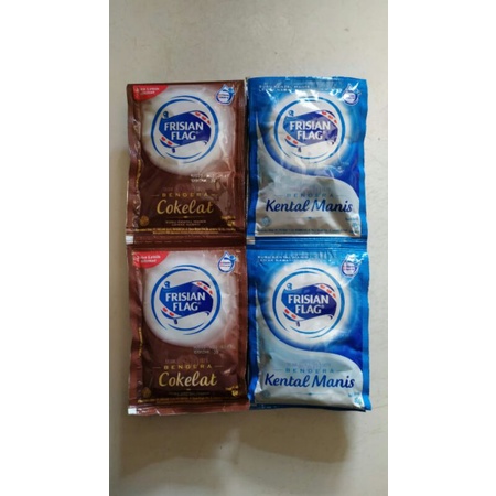 

FRISIAN FLAG Susu Kental Manis Putih dan Coklat Sachet isi 6 pcs