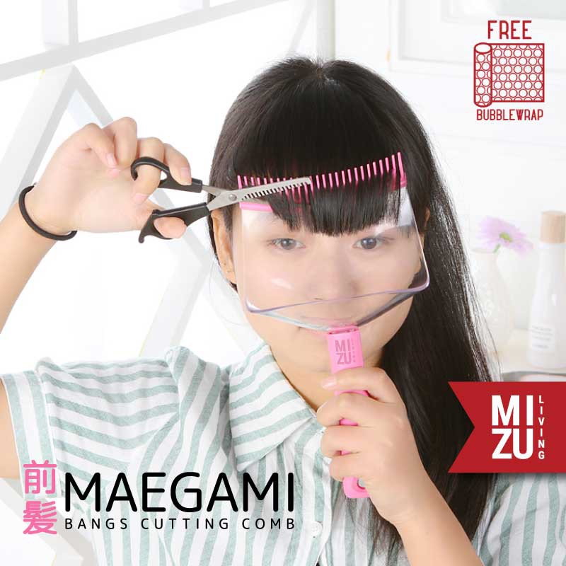 MAEGAMI Bangs Cutting Comb Alat Bantu Potong Poni Sisir Gunting Rambut Poni Trim Face Shield Tools