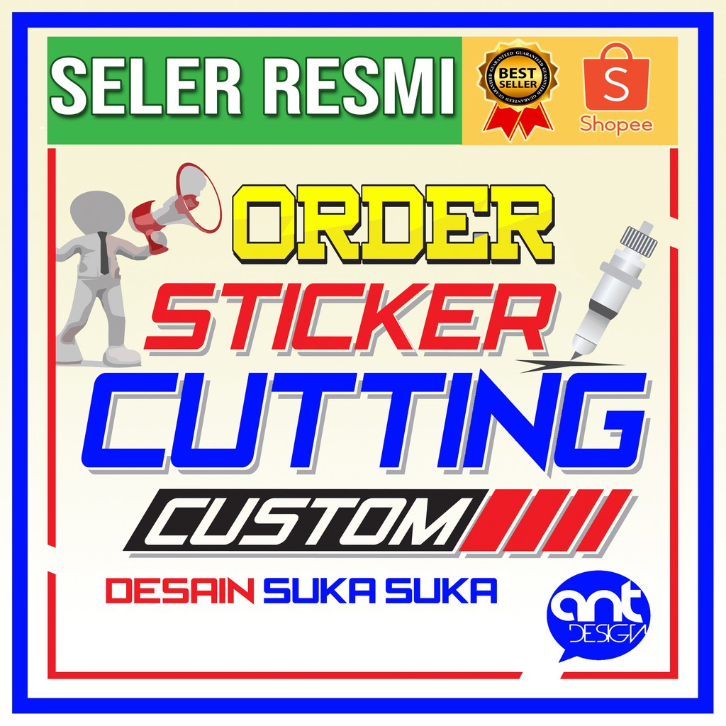 

cutting stiker custom sticker nama logo