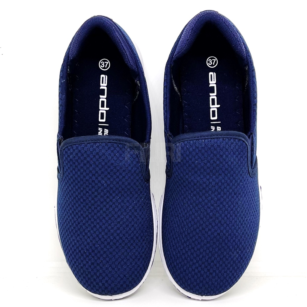 FIURI - Ando Original - BERTHA 37-40 NAVY - Sepatu Kets Sneakers Wanita - Sepatu Flat Shoes Slip On Wanita - Sepatu Olahraga Wanita - Sepatu Fashion Wanita Promo