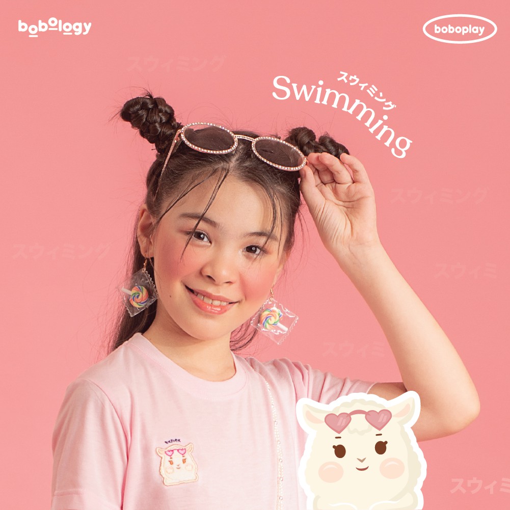 BOBOPLAY Swimming Pink – BOBOLOGY (Kaos Anak T shirt Baju Anak Baju Main)