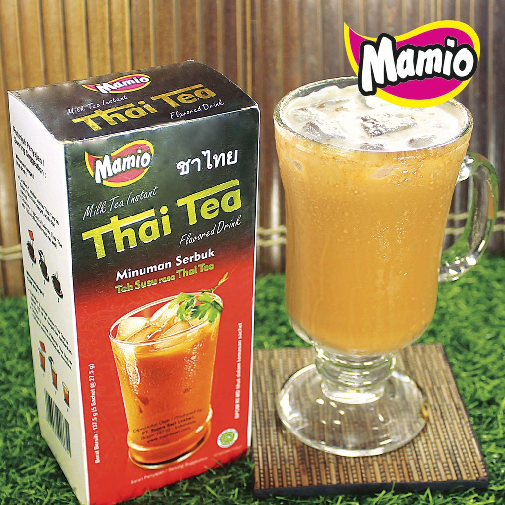 

Mamio Thai Tea / Minuman Serbuk Teh Susu Rasa Thai Tea/Green Tea - Isi 5 Sachet