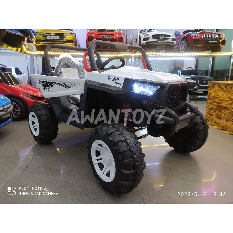 Mobil Aki Anak Jeep UTV 2 Seater Exotic White