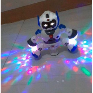  Mainan  anak  robot dancing menari joget disko Lampu 