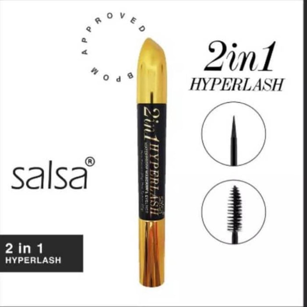 *galerybeautysemarang* Salsa Mascara 2in1 Hyperlash - Maskara 2 in 1 Eyeliner