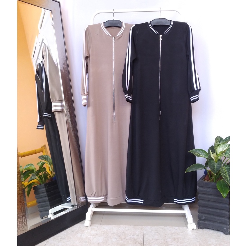 Gamis Bomber Sporty Premium Dress Polos Casual