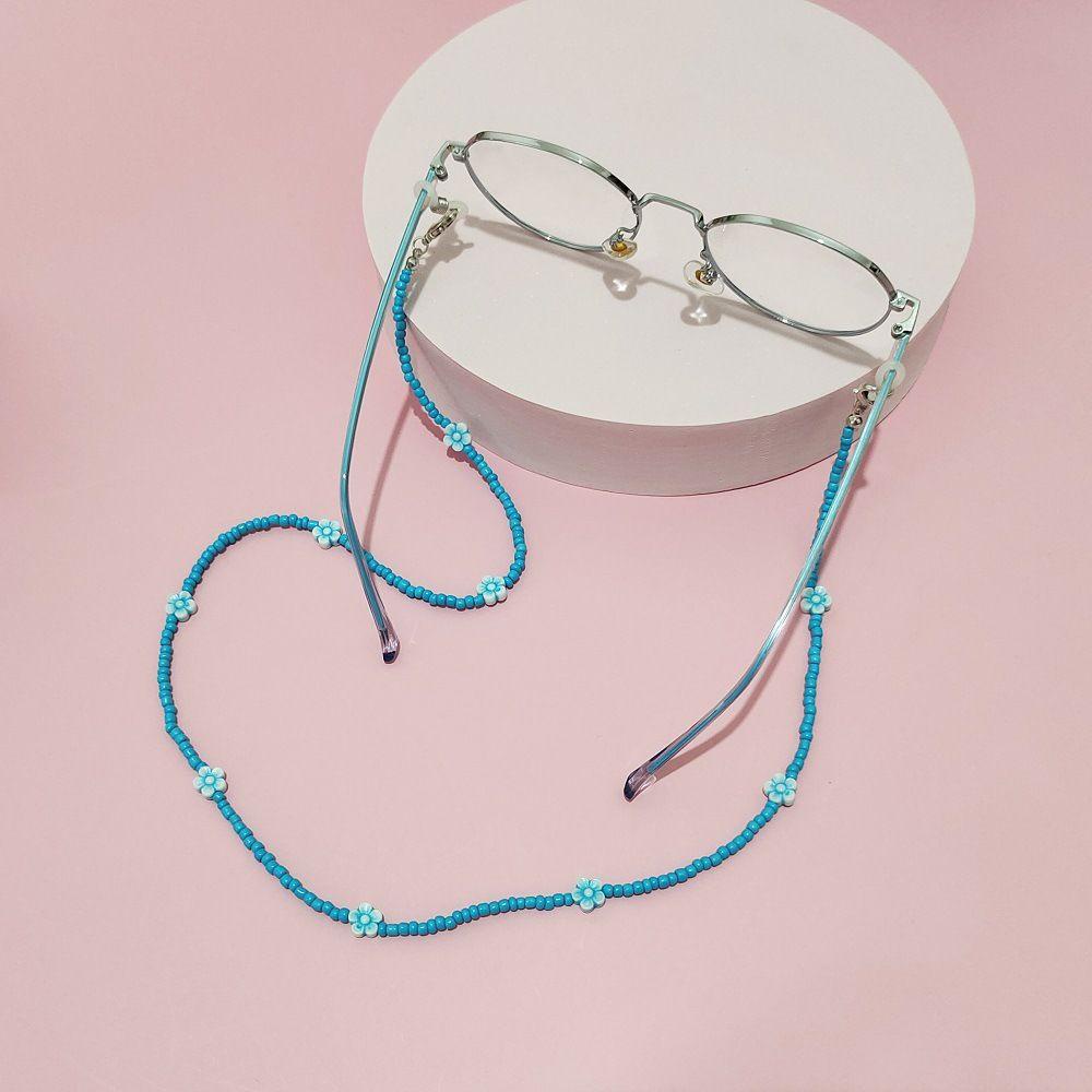 Needway Rantai Kacamata Glasses Clips Trendy Wanita Hold Straps Fashion Cewek Rantai Manik Padi