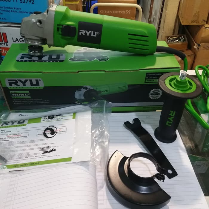 Mesin Gerinda Tangan Ryu RSG 100-5V - Angle Grinder Variable Speed