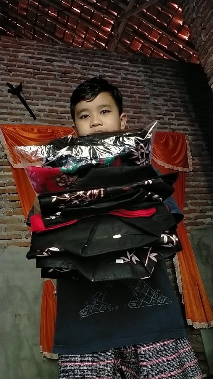 Batik Couple Keluarga Sania Ruffle Ori Ndoro Jowi Dnt Motif Kipas