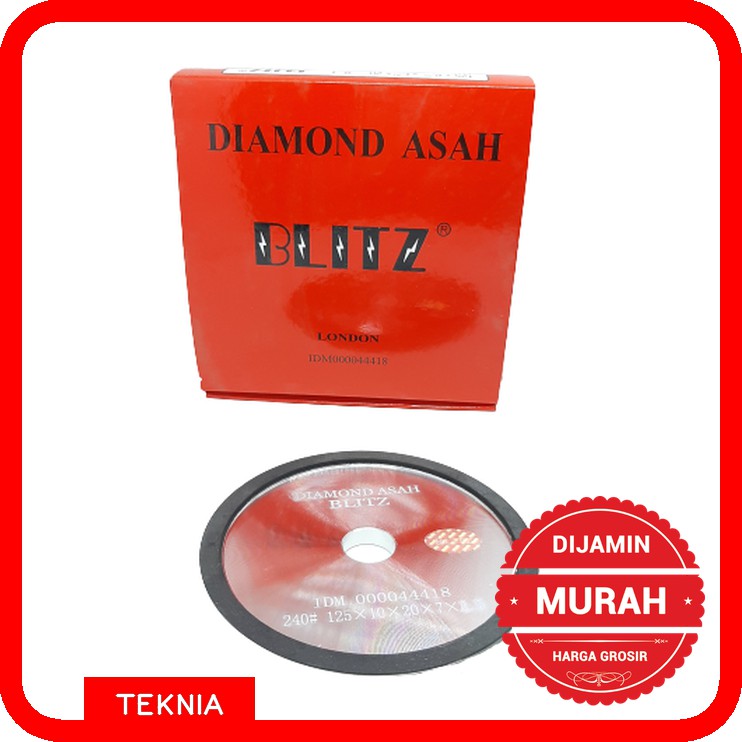 Diamond Asah Blitz 5 Inch - 1 Sisi / Batu Asah Pisau Gergaji Blitz