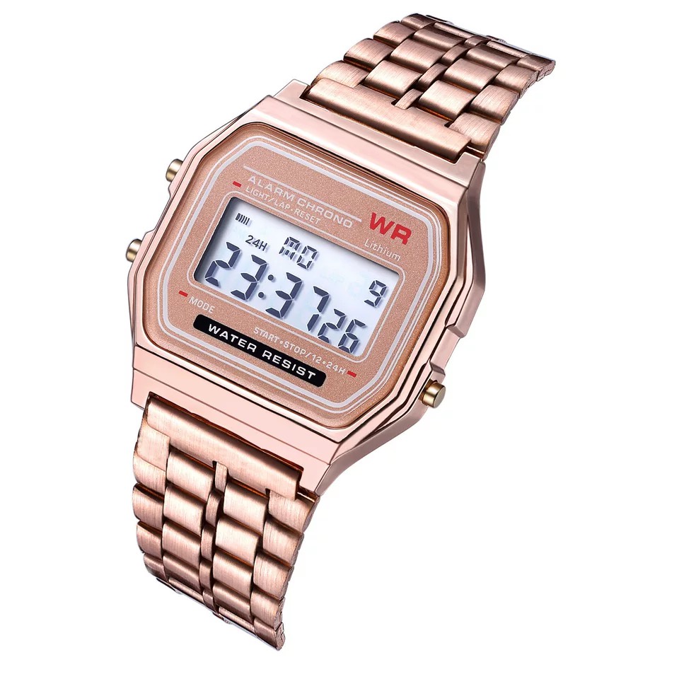 ［ready stock］Jam tangan rantai segi digital jam pria wanita rantai mural s1027