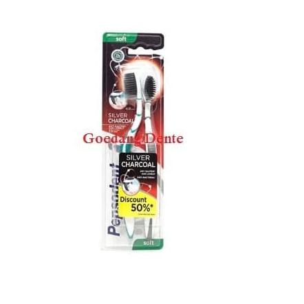 Pepsodent Sikat Gigi Silver Charcoal Soft 2'S