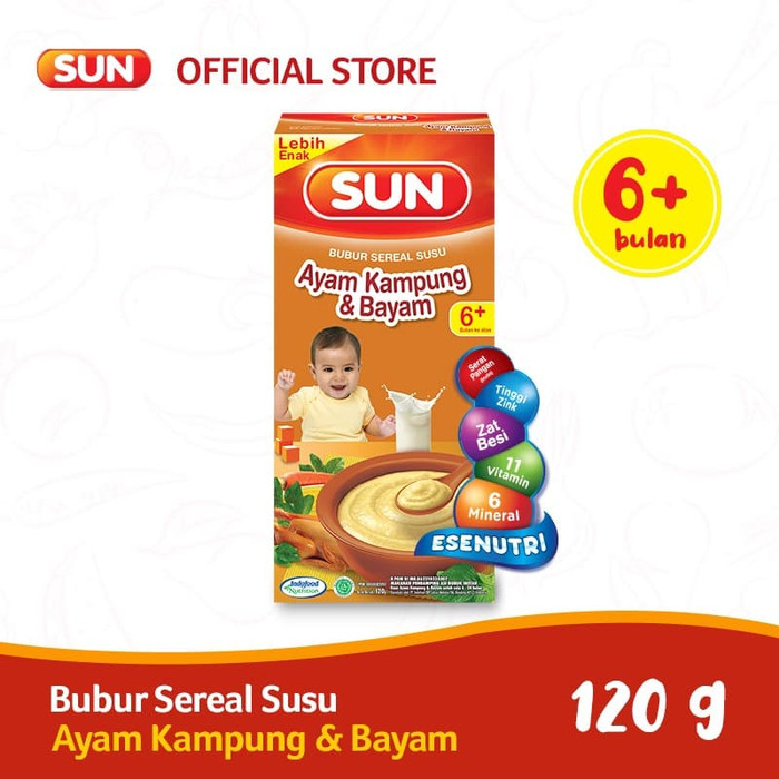 

Sun Ayam Kampung dan Bayam 6+ 120g