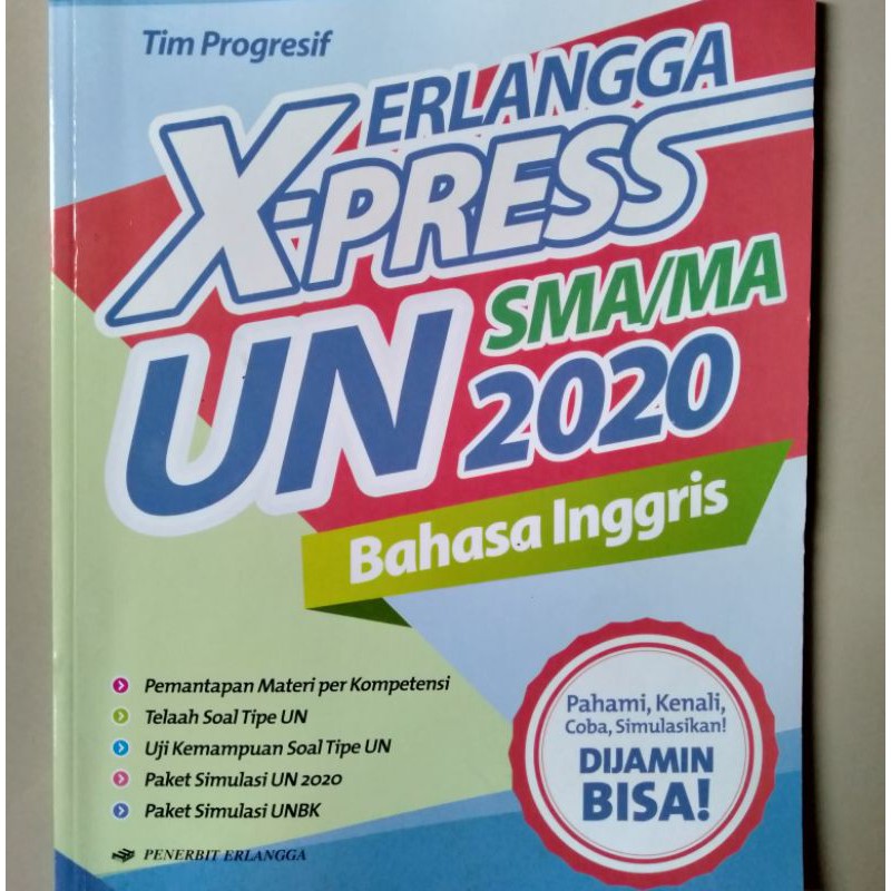 

Buku Erlangga X Press UN SMA MA 2020 Bahasa Inggris
