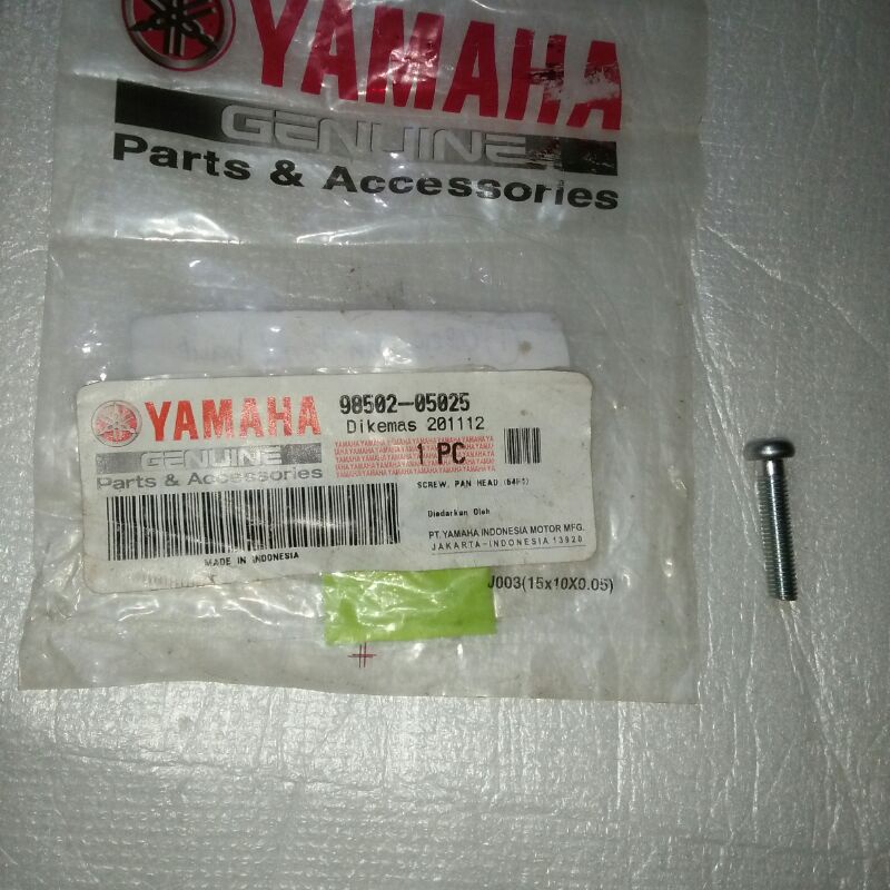 screw pan head baut rumah gas Mio J, M3, Lexi, Soul GT, X-Ride kode part 98502 05025